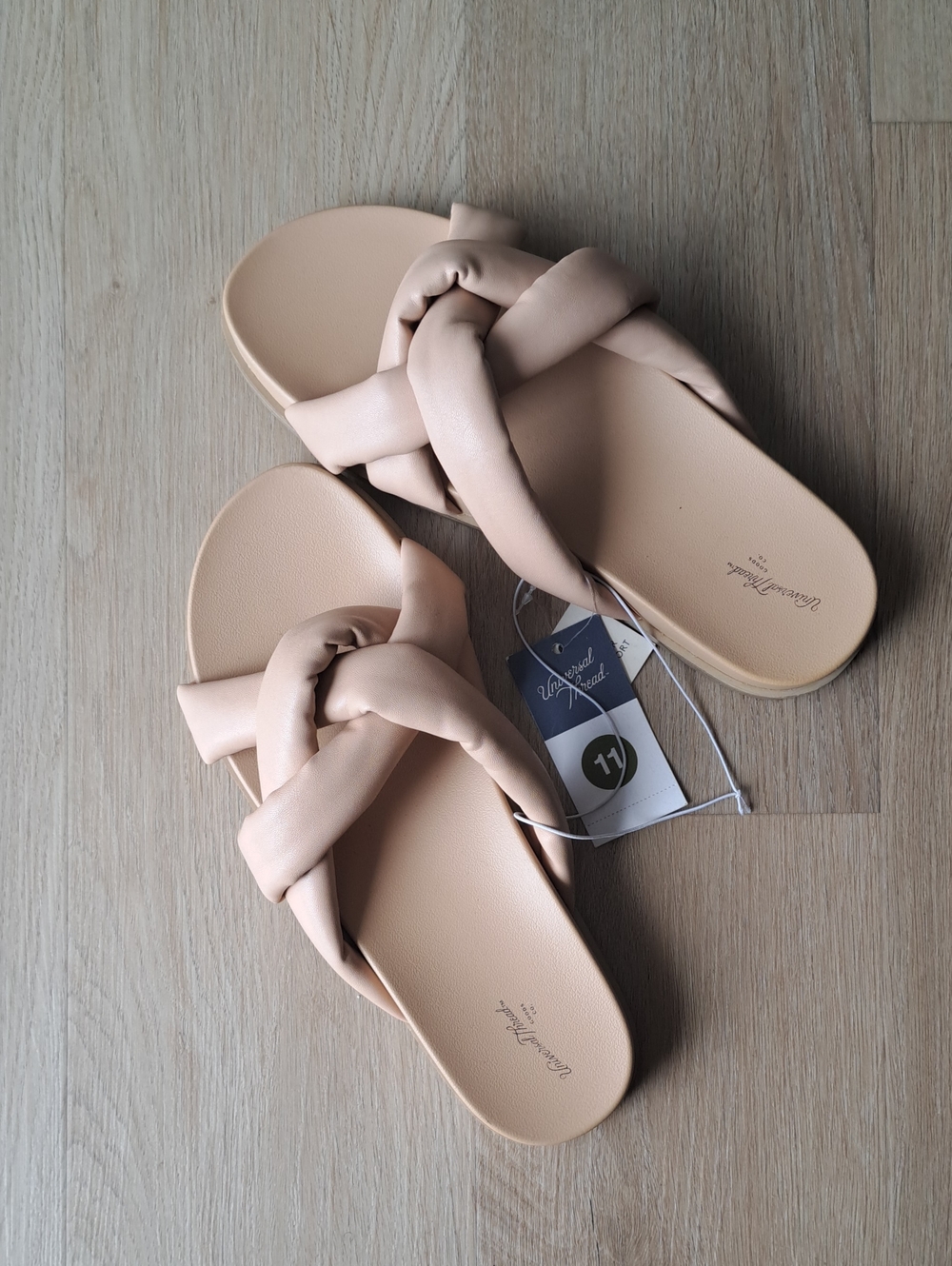 Women’s Braided Slide Sandals in Nude Tan